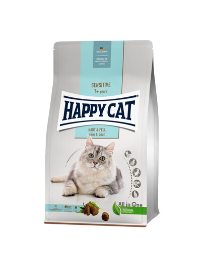 HAPPY CAT Sensitive Hair & Skin 4 kg  odos ir plaukų priežūra