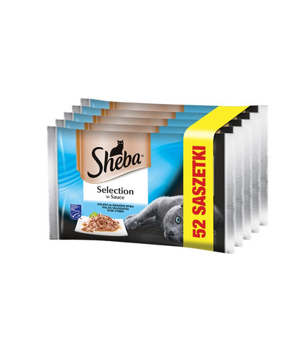SHEBA Selection in Sauce Mix su žuvimi 13 x 340 g