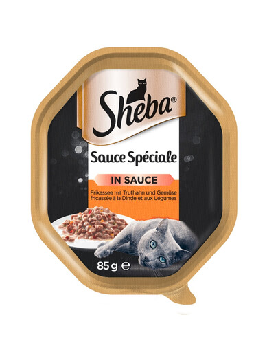 SHEBA Sauce Speciale 85g su kalakutiena ir daržovėmis - šlapias maistas padaže