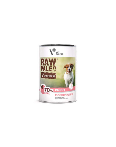 VETEXPERT Raw Paleo Kiauliena/Pork Puppy Can 400g