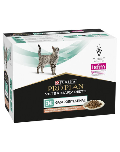 PURINA PRO PLAN Veterinary Diet Feline Gastrointestinal Lašiša10x85g