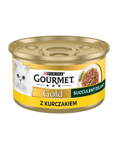 GOURMET Gold Adult Sukuliuoti skanėstai su vištiena 85g