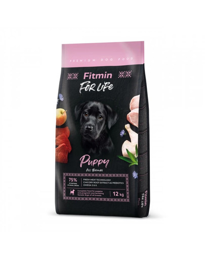FITMIN Dog For Life Puppy sausas šuniukų maistas 12 kg