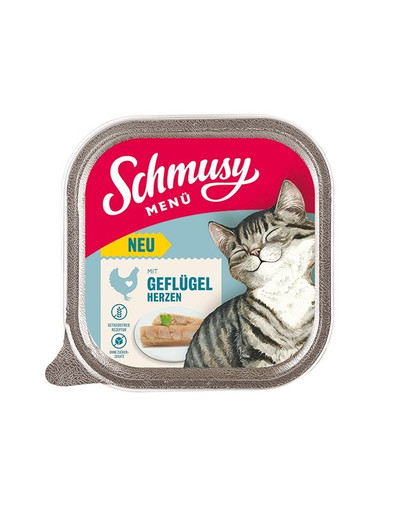 SCHMUSY MENÜ su paukštienos širdelėmis 16*100 g