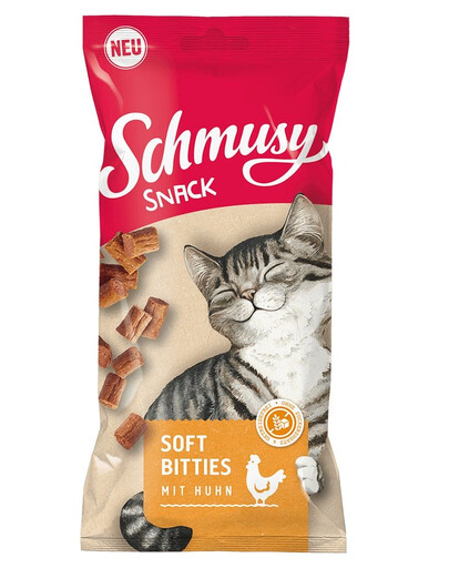 SCHMUSY SNACK Minkšti kąsneliai su vištiena 32*60 g