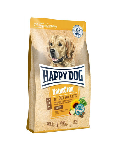 HAPPY DOG NaturCroq Paukštiena su ryžiais 11kg