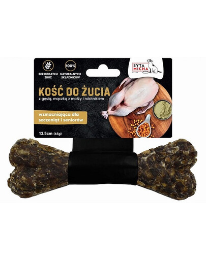 SYTA MICHA Sustiprintas kramtomasis kaulas šuniukams ir senjorams 13,5 cm