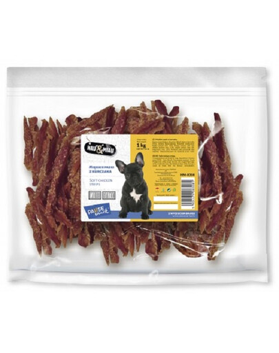 HAU&MIAU skanėstas šunims, vištienos juostelės 500g