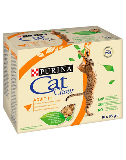 CAT CHOW Adult Multipack Vištiena Cukinijos 10x85g