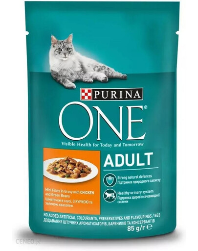 PURINA ONE ADULT Vištiena su žaliosiomis pupelėmis 85g