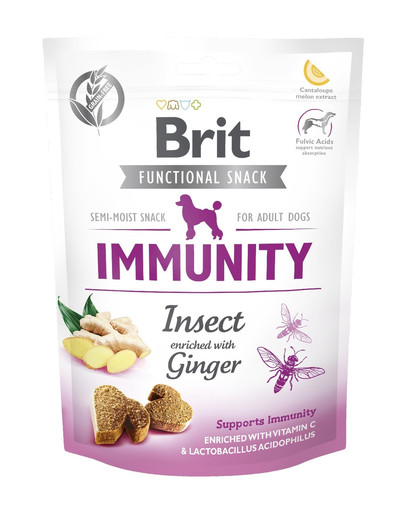 BRIT Care Dog Functional Snack immunity insect 150 g skanestai su vabzdžiais imunitetą stiprinti šuniui