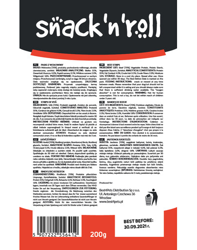SNACK & ROLL Jautienos juostelės 200 g