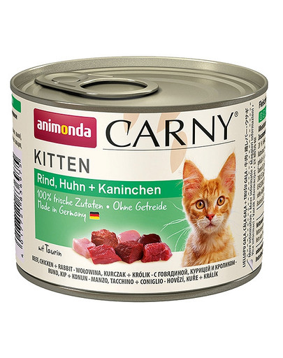 Animonda Carny Kitten su jautiena, vištiena ir triušiena 200 g