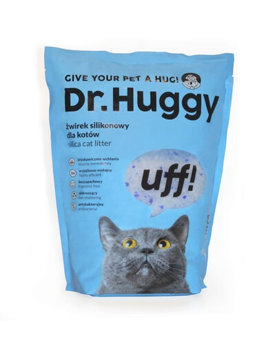 DR HUGGY Premium silikoninis kačių kraikas 3,8 l be kvapo