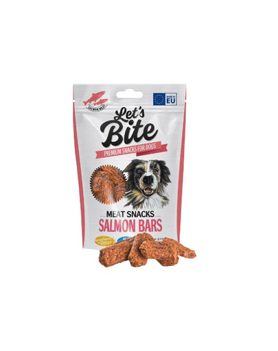 BRIT Let’s Bite Meat Snacks bars 80g lašišos batonėliai šunims