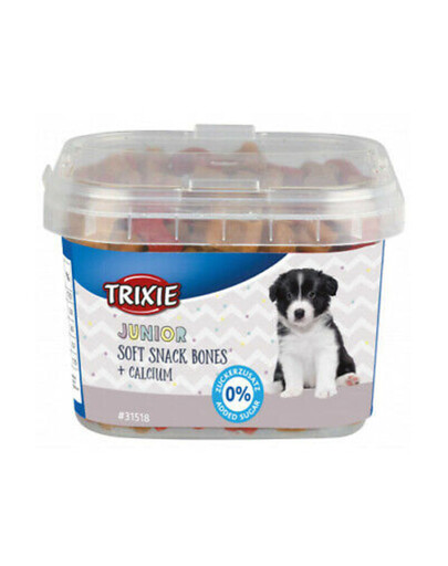 TRIXIE Minkšti skanėstai Junior Soft Snack Bones su kalciu 140 g