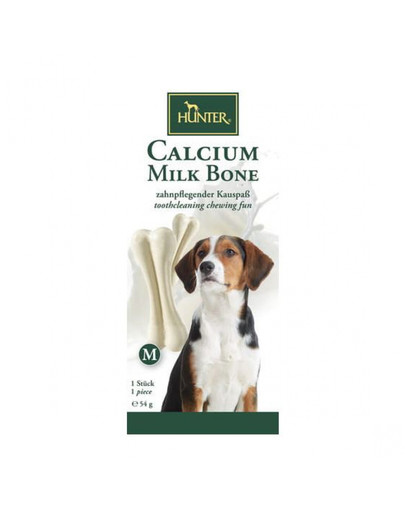 HUNTER Calcium Milk Bone Kalcio kaulas M 54g skanėstas šunims