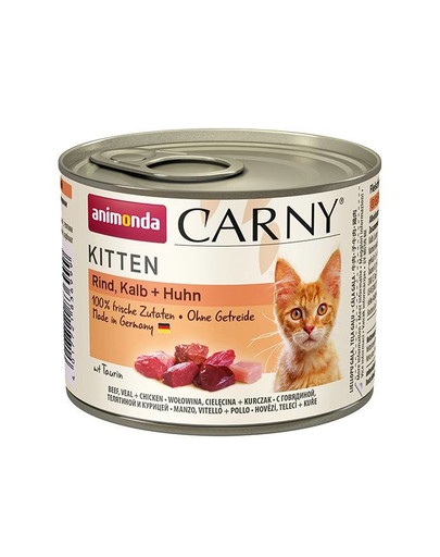 Animonda Carny Kitten su veršiena ir vištiena 0.2 kg