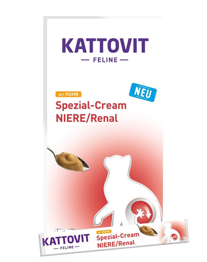 KATTOVIT Renal Cream 6x15g skanėstas katėms Vištienos kremas