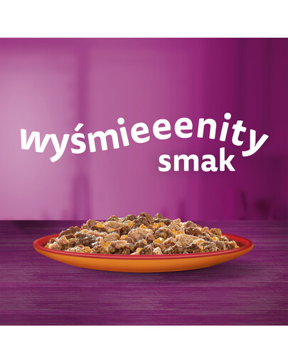 WHISKAS Adult paketėlis 85 g suaugusių kačių ėdalas želė su jautiena ir paukštiena