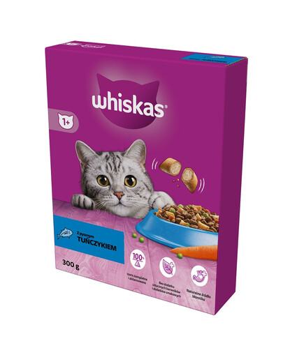 WHISKAS Adult 300 g sauso kačių ėdalas su gardžiu tunu