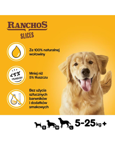 PEDIGREE Ranchos Slices 8 x 60g – šunų skanėstai su jautiena