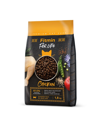FITMIN Cat For Life Adult Chicken 1,8 kg sausas pašaras suaugusioms katėms su vištiena