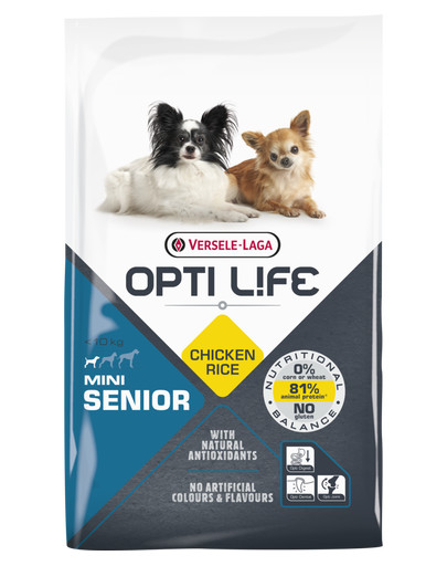 VERSELE-LAGA Opti Life Senior Mini vyresniems mažų veislių šunims Paukštiena 7,5 kg