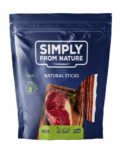 SIMPLY FROM NATURE Nature Sticks MIX natūralūs skanėstai įvairių skonių 3 vnt
