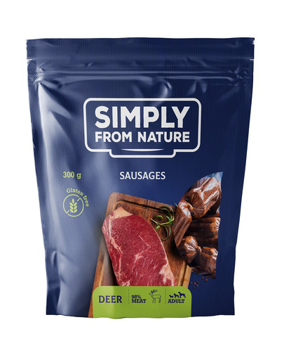 SIMPLY FROM NATURE Sausages with deer natūralūs skanėstai su elniena 300 g