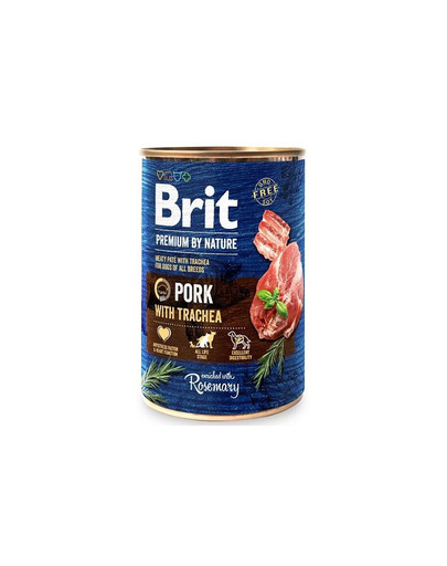 BRIT Premium by Nature Chicken&Hearts 400 g šlapias šunų maistas su kiauliena ir stemples