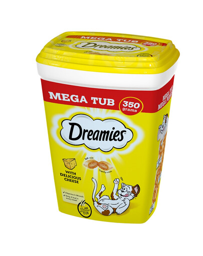 DREAMIES Mega Box 2x350g Kačių skanėstas su gardžiu sūriu