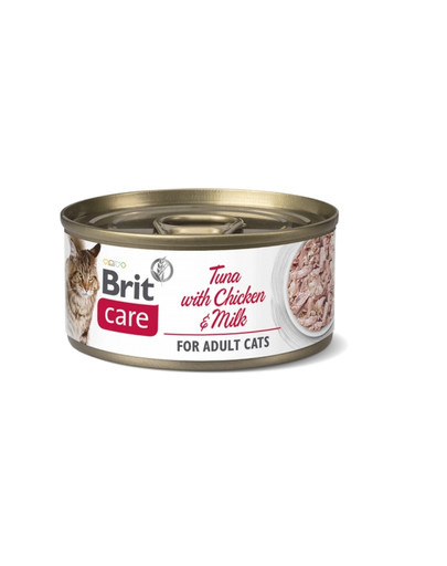 BRIT CARE Cat tuna with chicken 24 x 70 g tunas su vištiena ir pienu katėms