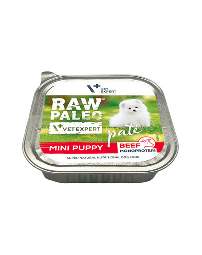 VETEXPERT maistas Raw Paleo Pate Puppy Mini Beef