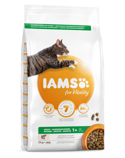 IAMS for Vitality suaugusioms katėms su lašiša 3 kg