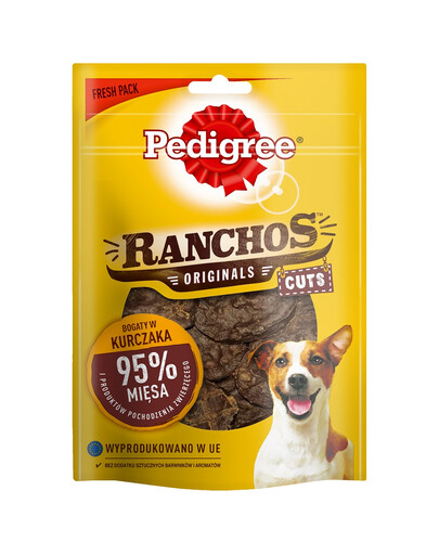 PEDIGREE Ranchos Originals Cuts 6x65g skanėstas šunims su vištiena