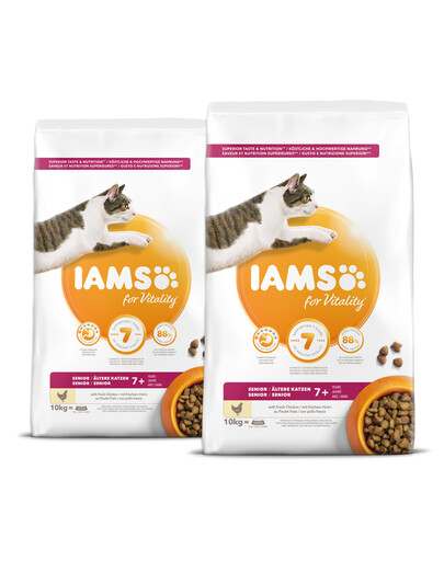 IAMS for Vitality vyresnėms katėms su šviežia vištiena 20 kg (2 x 10 kg)