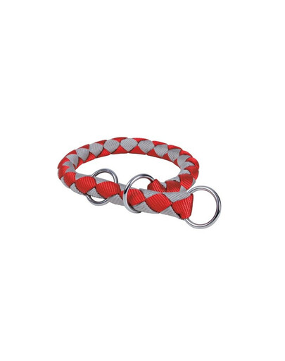 Trixie smaugiantis antkaklis "Cavo" 35 - 41 cm /  12 mm raudonas - sidabrinis