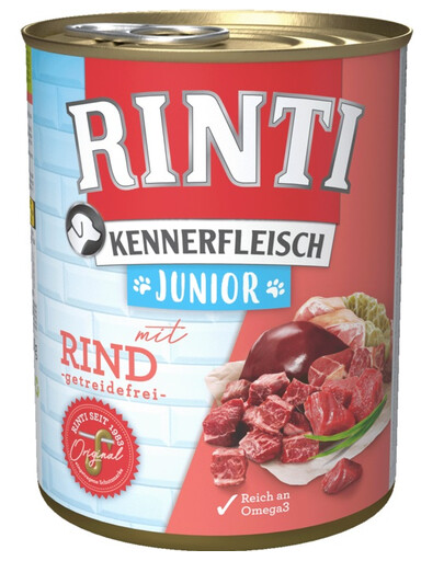 RINTI Kennerfleish Junior Beef 400 g su jautiena šuniukams