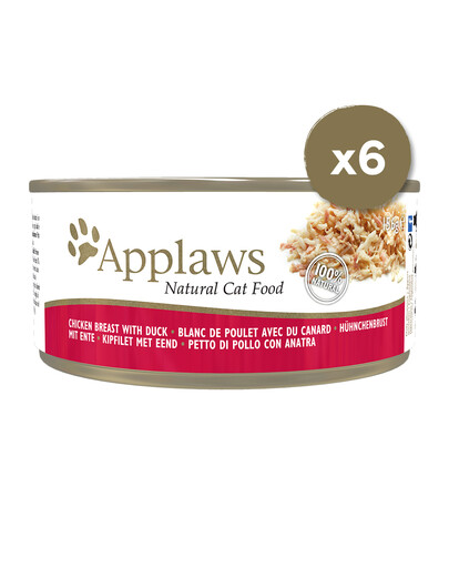 APPLAWS Kačių sultinio skardinės 6 x 156 g