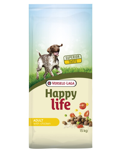 VERSELE-LAGA Happy Life Adult Chicken su paukštiena 15 kg+ 3 kg NEMOKAMAI