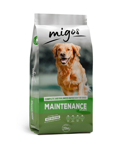 MIGOS Maintenance Plus 20 kg mažai aktyviems šunims su vitaminais