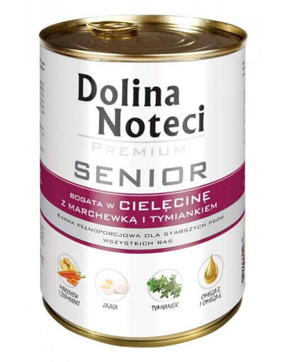 DOLINA NOTECI Premium Senior su veršiena, mokomis ir čiobreliais 400 g