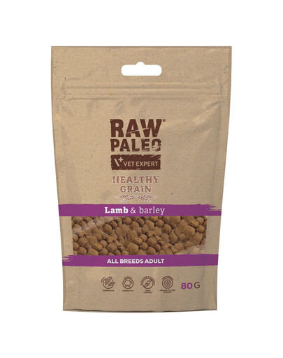VETEXPERT RAW PALEO Healthy Grain Adult Lamb 80g suaugusiems šunims su ėriena