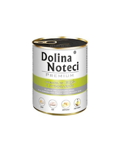 DOLINA NOTECI Premium su žąsiena ir bulvėmis 800 g