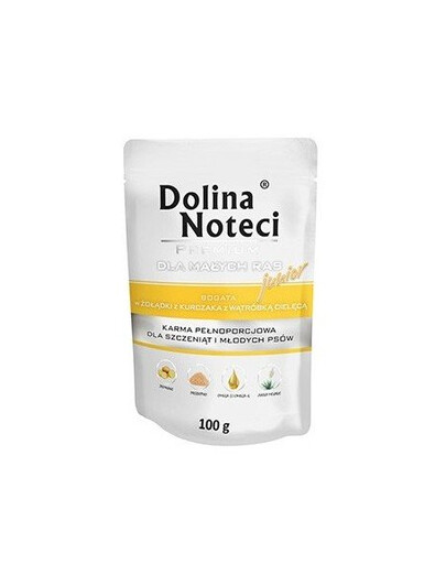 DOLINA NOTECI Premium Junior vištienos skrandžiai ir veršienos kepenėlės 100g