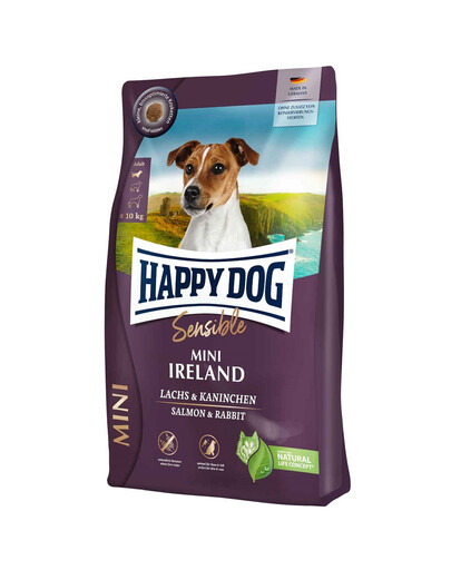 HAPPY DOG Sensible Mini Ireland 10kg su lašiša ir triušiena
