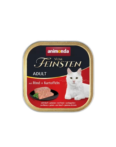 ANIMONDA Vom Feinsten CatMenu konservai katėms su jautiena ir bulvėmis 100 g