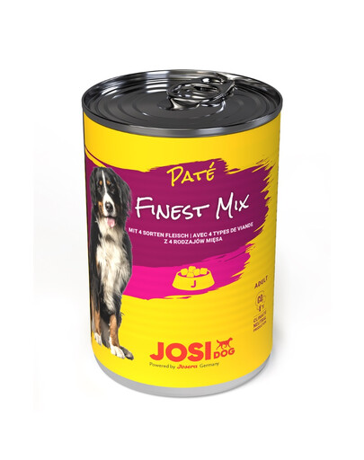 JOSERA JosiDog Finest Mix Pate paštetas su 4 rūšių mėsa 400 g suaugusiems šunims