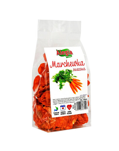 ALEGIA džiovintos morkos graužikams ir triušiams 60g